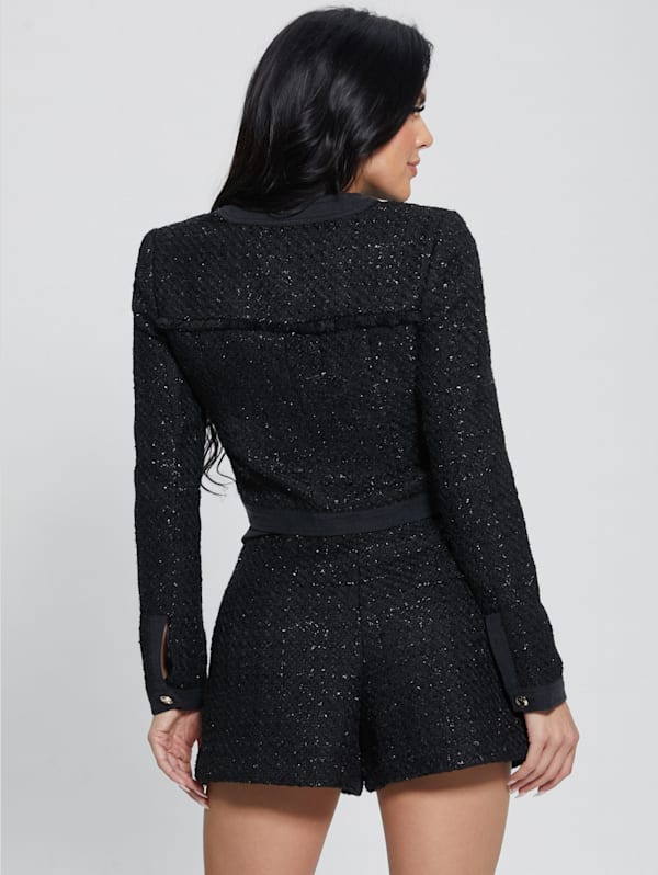 Clarissa Metallic Tweed Jacket | GUESS