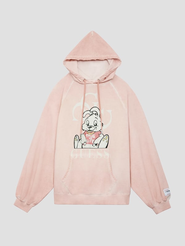 Rhinestone Bunny Graphic Hoodie | GUESS