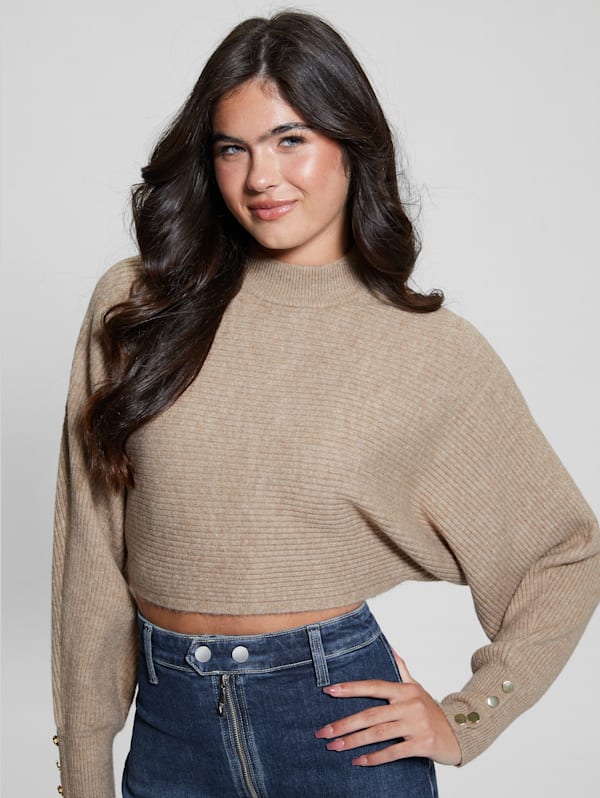 Toki Open Back Shrug Sweater GUESS Canada