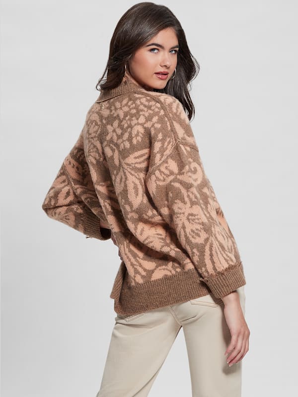 brown guess sweater