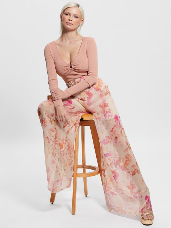 Guess wide leg pants sale