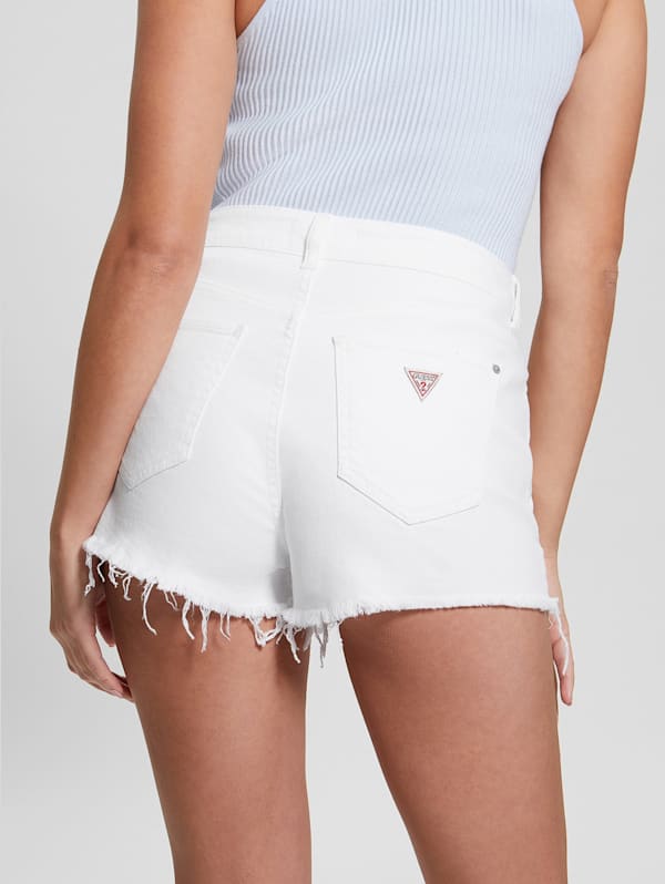 Guess white shorts discount