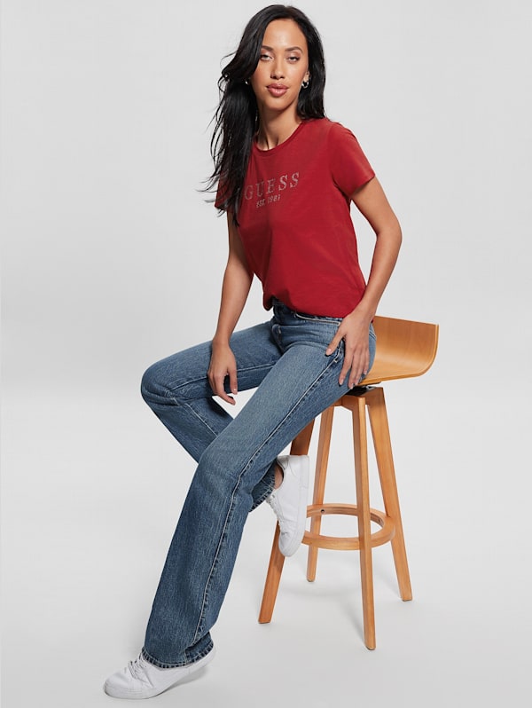 Eco 1981 Crystal Logo Tee GUESS