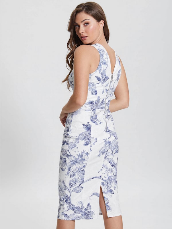 Guess white floral dress top