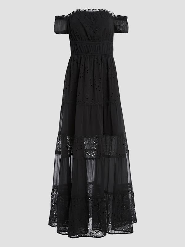 Guess black maxi dress hotsell