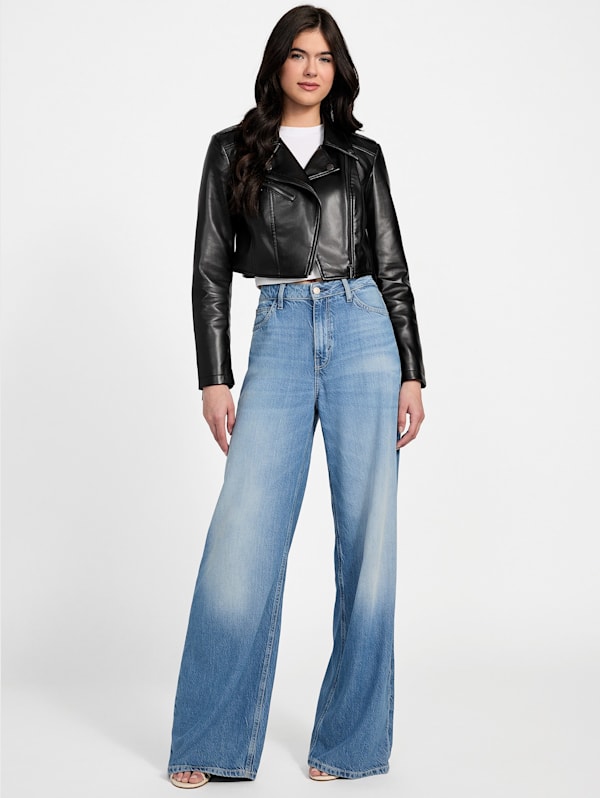Rochelle Faux Leather Moto Jacket GUESS