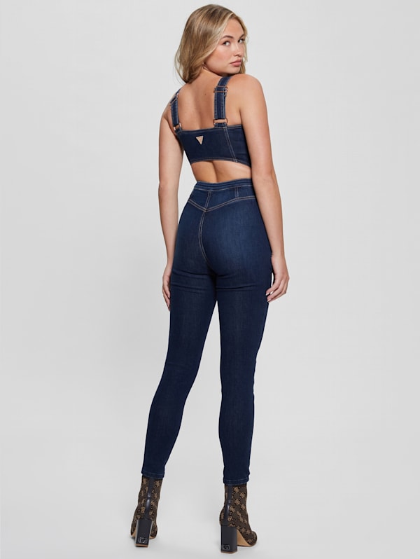 Guess jean jumpsuit top