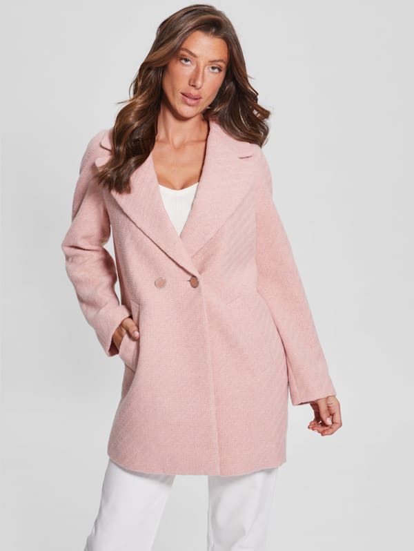 Guess pink wool coat sale