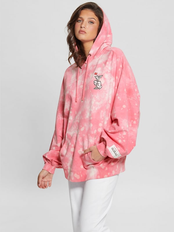 Guess pink hoodie discount