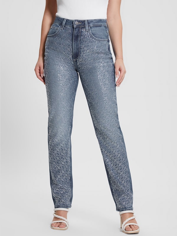 Guess rhinestone jeans 2025