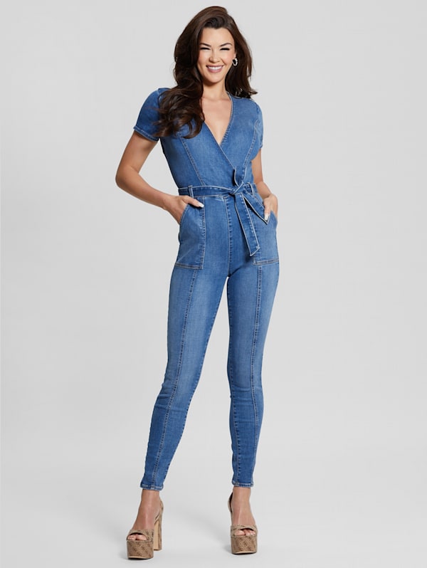 Guess blue jumpsuit clearance