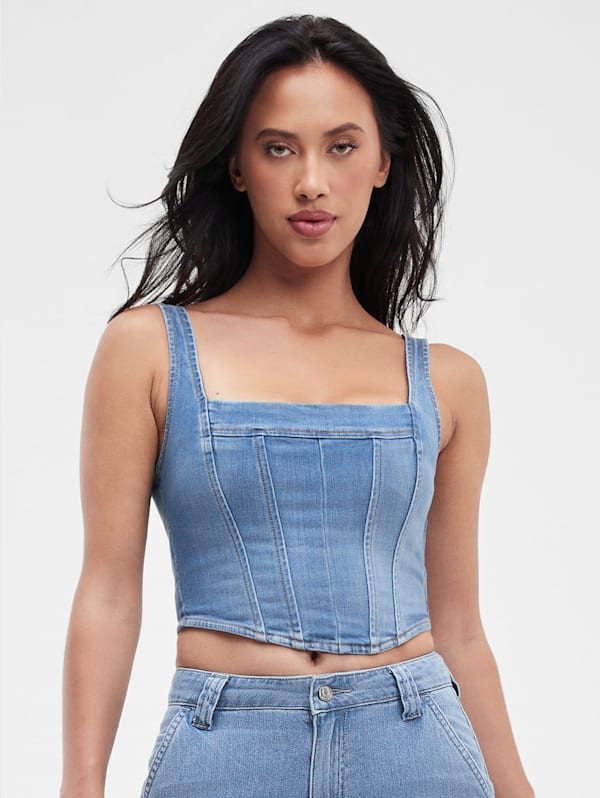 Denim Corset Top