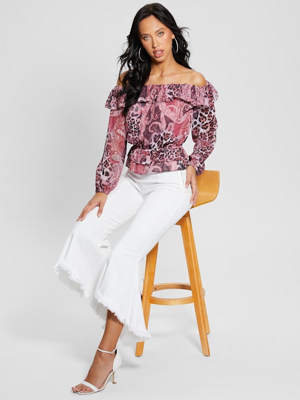 Eco Off-the-Shoulder Lucy Top | GUESS