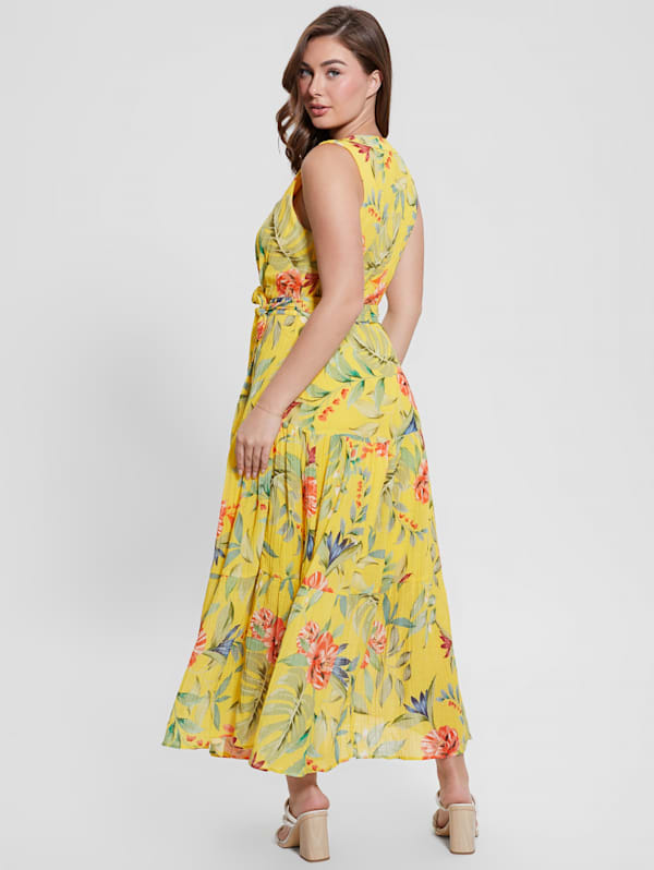 Guess yellow floral dress on sale