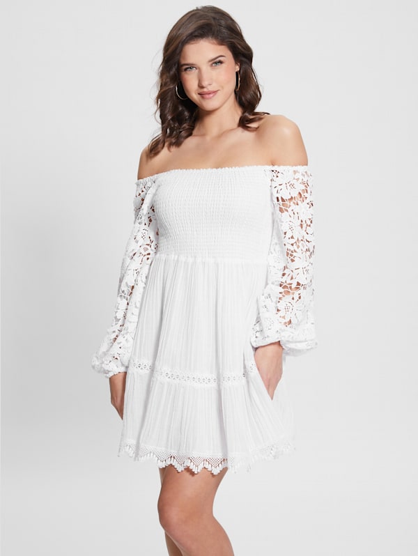 Guess off the shoulder dress discount