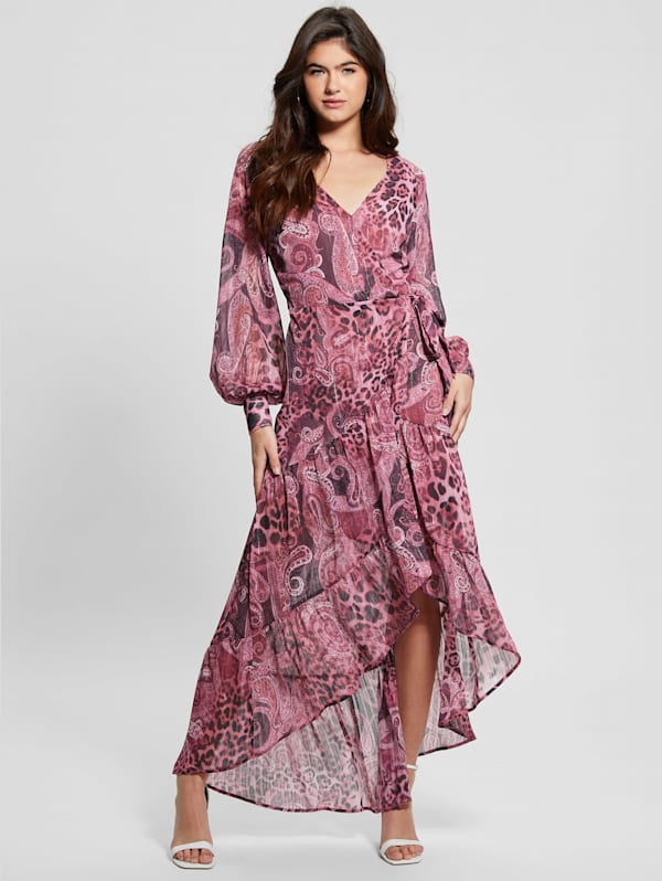 Eco Nuovo Bahia Wrap Maxi Dress GUESS Canada