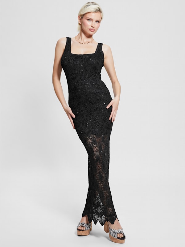 Liza Crochet Maxi Dress GUESS