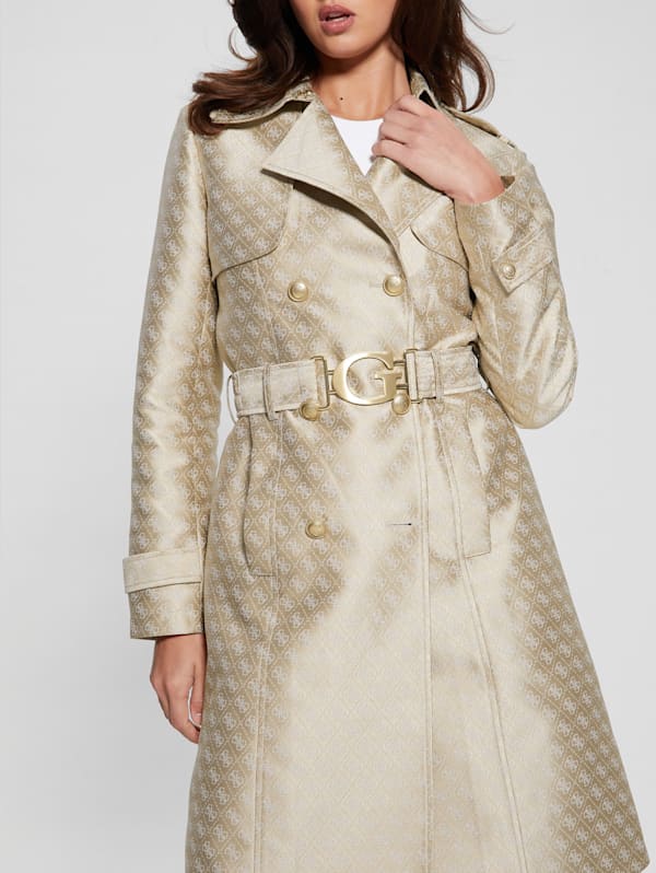GUESS Eco Diletta Belted Trench Coat Beige S
