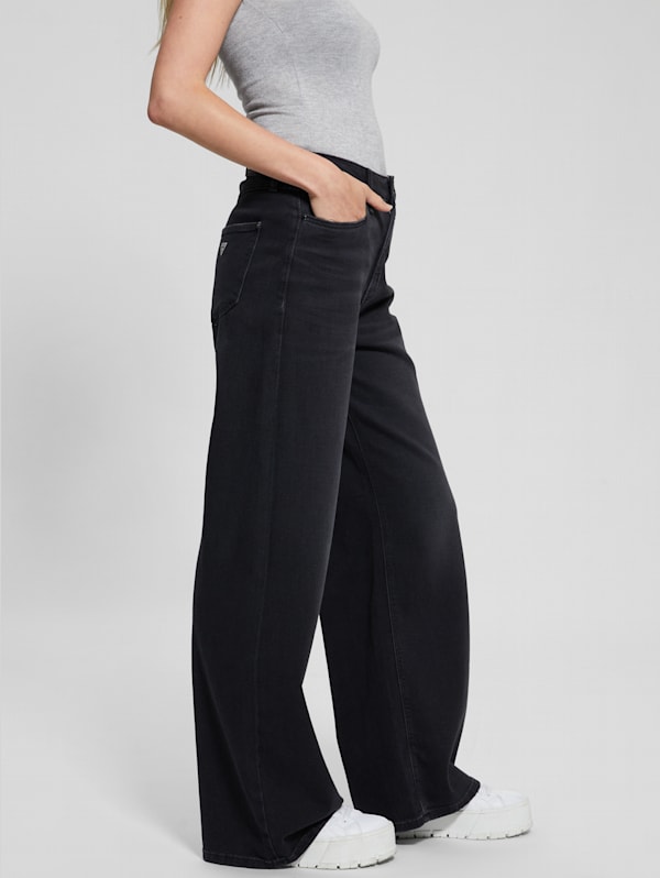 Eco Bellflower Wide Leg Jeans GUESS Canada