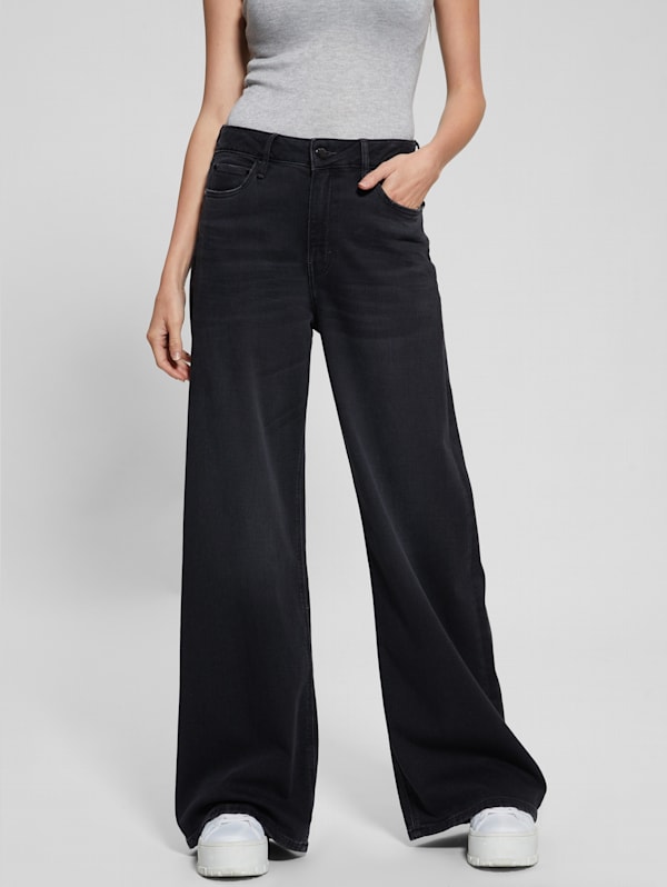 Eco Bellflower Wide Leg Jeans GUESS Canada
