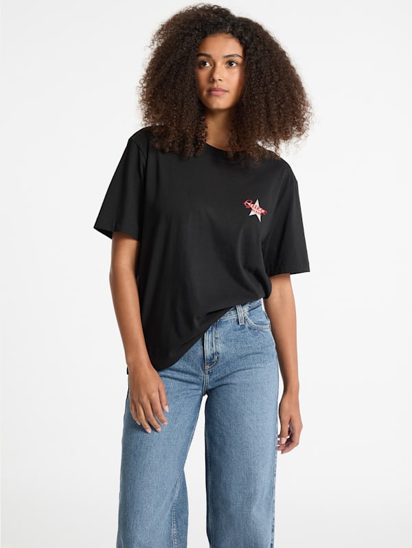 Guess jeans rainbow t shirt best sale
