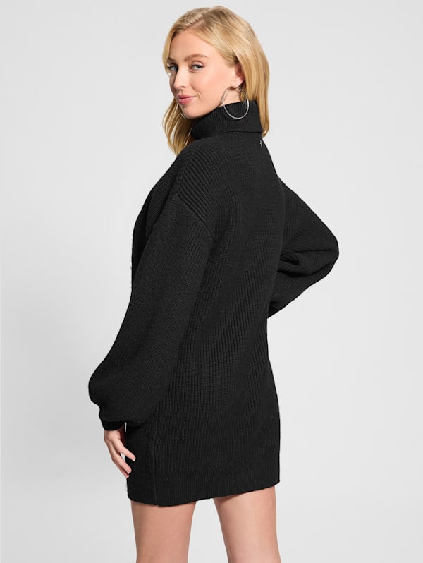 Washable Stretch Rib Funnel Neck Square Top | EILEEN FISHER