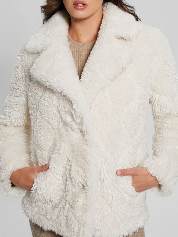 Guess women's faux fur jackets outlet