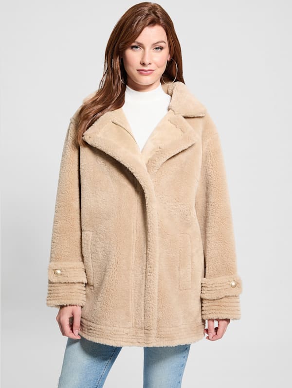 Guess shearling jacket clearance