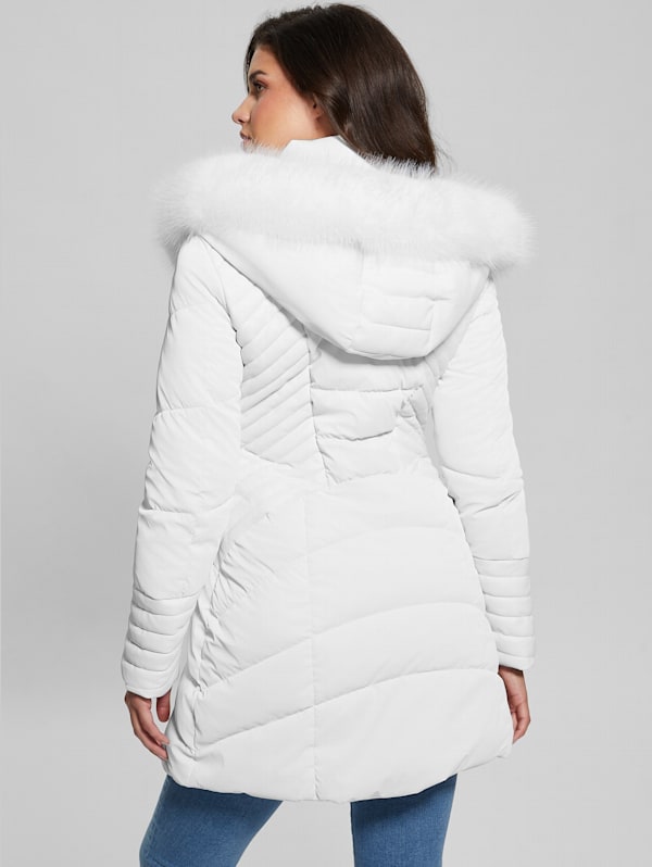 Oxana Hooded Puffer Coat GUESS Canada