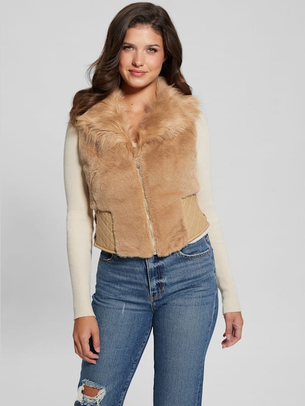 Gilet en fourrure synthetique Emma GUESS Canada