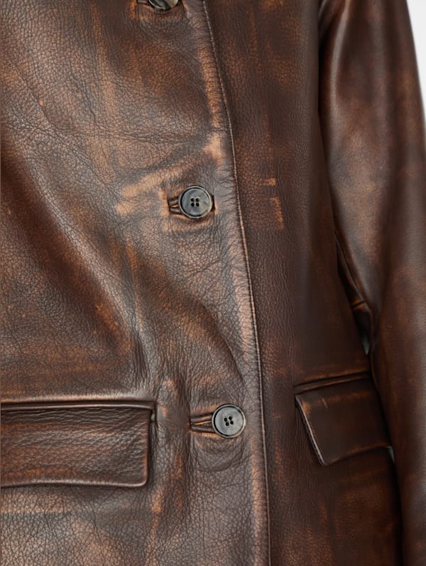 vintage leather jacket | GUESS