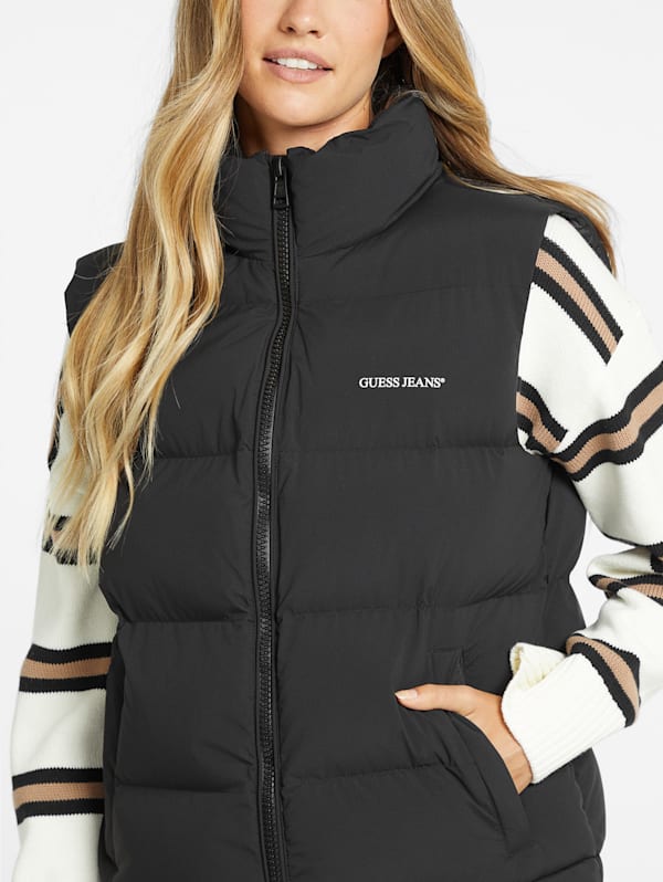 Guess Jeans Puffer Vest Black S