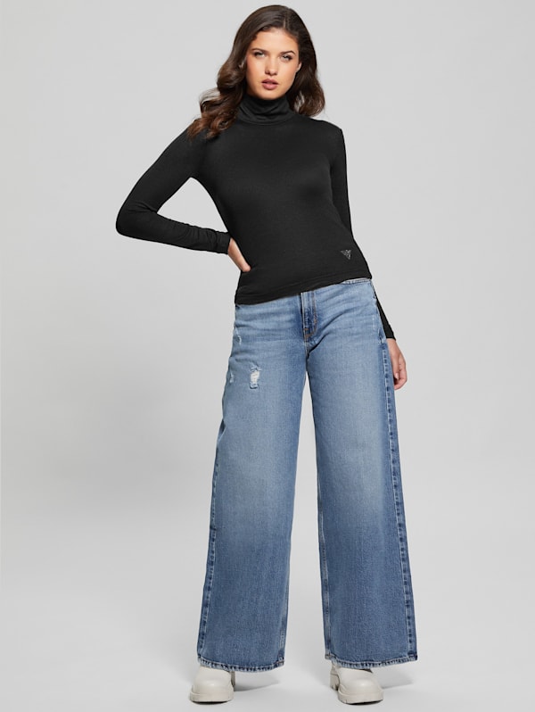 Guess turtleneck crop top shop