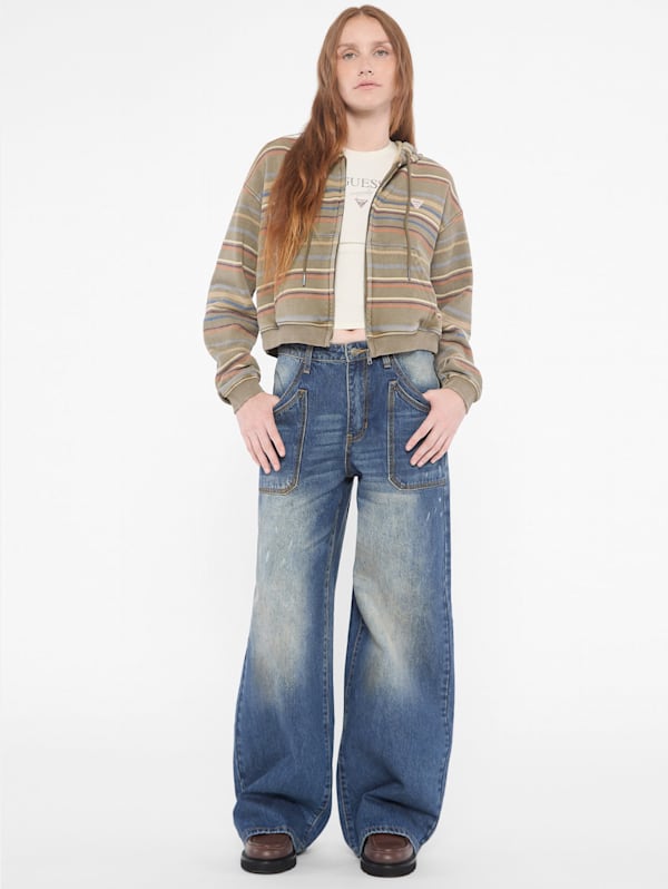 Guess striped hoodie store