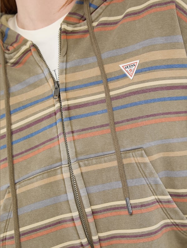 GUESS Originals Striped Zip Hoodie GUESS