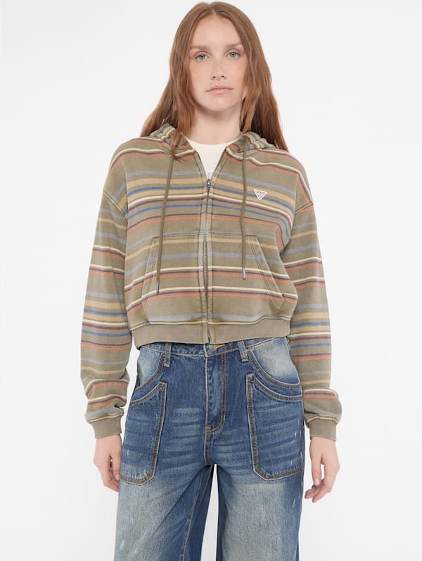 GUESS Originals Striped Zip Hoodie GUESS