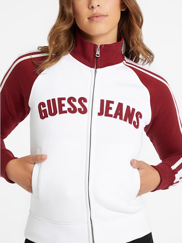 Classic Stripe Color Block Logo Jacket GUESS Canada
