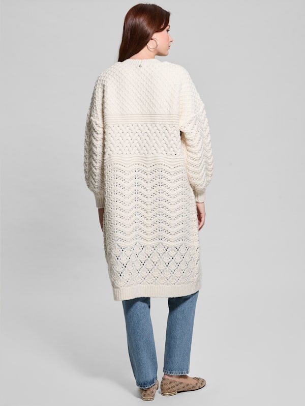 Eco Valeria Mixed Stitch Cardigan | GUESS Eco Valeria Mixed Stitch Cardigan | GUESS