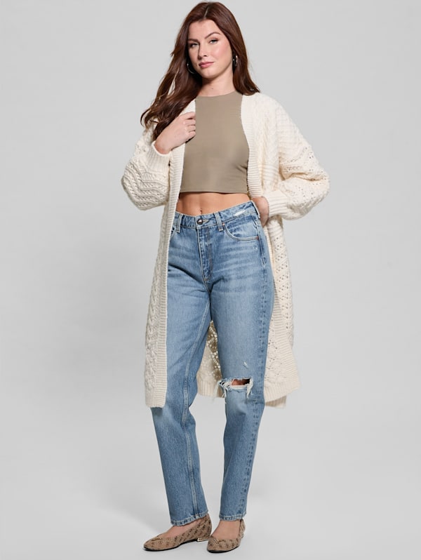 Eco Valeria Mixed Stitch Cardigan | GUESS Eco Valeria Mixed Stitch Cardigan | GUESS