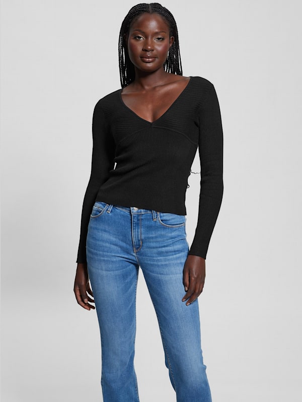 Ribbed sweater top new arrivals