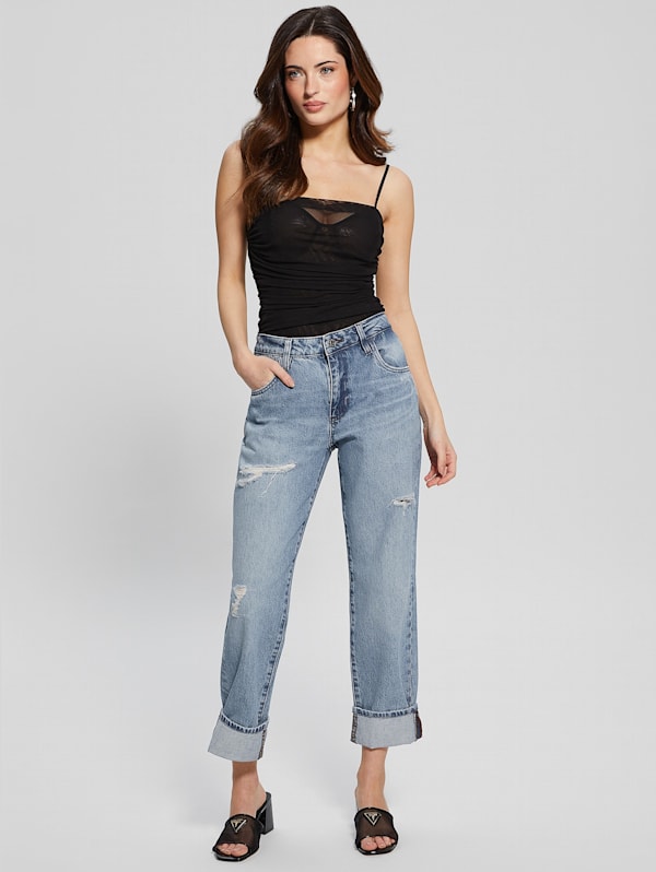 Guess ripped jeans womens hot sale