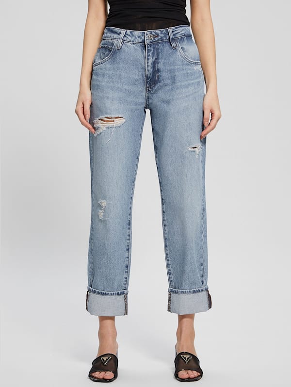Guess boyfriend jeans clearance