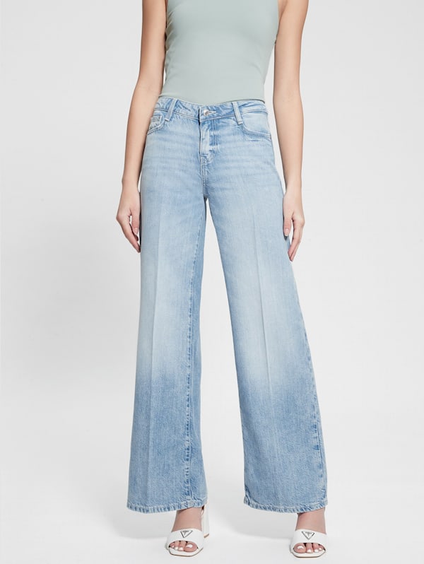 Guess wide leg pants discount