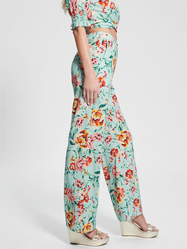 7th Avenue Design Studio women's multicolor floral, belt pants size 12 –  Solé Resale Boutique