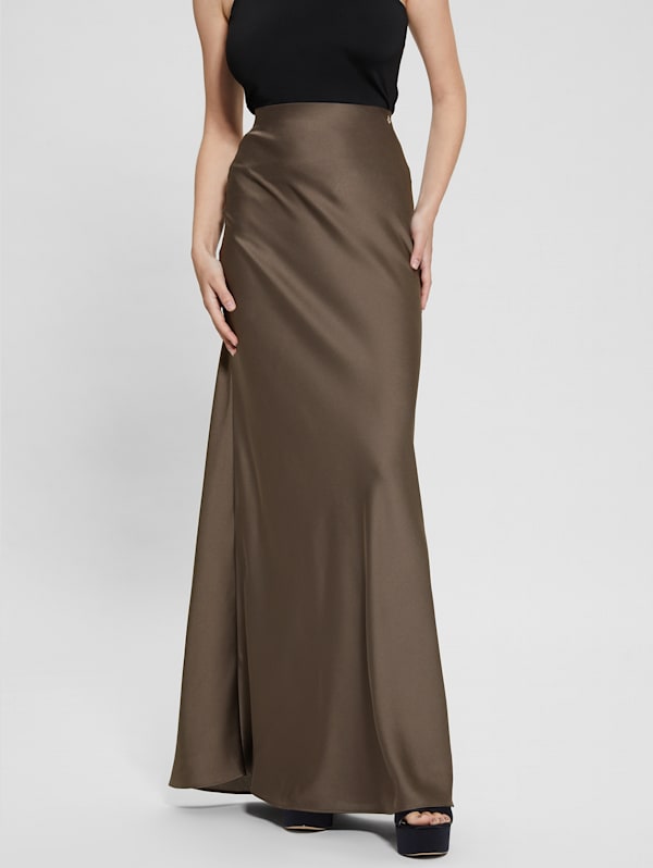 Eco Annachiara Satin Skirt GUESS