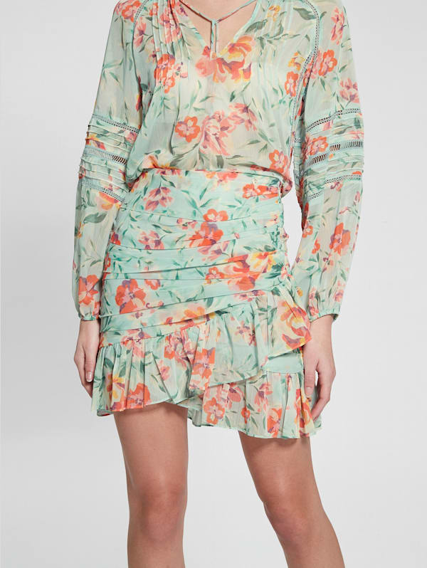 GUESS Vanessa Mini Skirt Rose Meadows Multi M