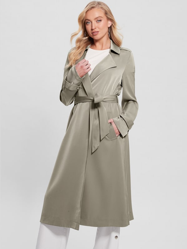 Guess trench coat womens clearance