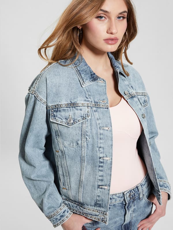 Eco Clara Studded Jacket | GUESS