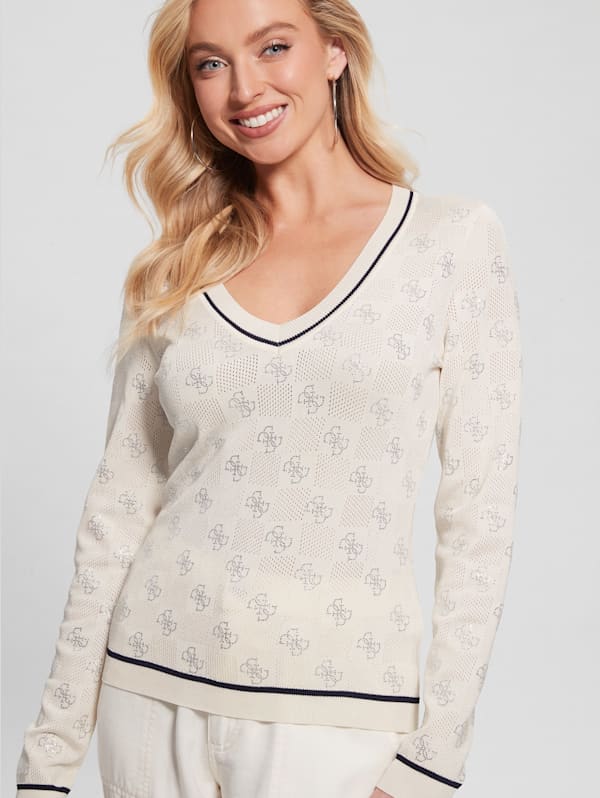 Rosie Rhinestone Quattro G Sweater GUESS