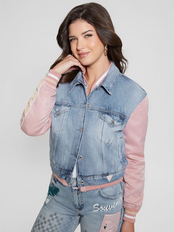 Americana Embroidered Denim Jacket GUESS